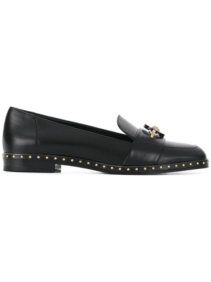 Versace Medusa Studded Loafers - Black