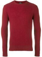 A.p.c. Crew Neck Pullover, Men's, Size: Large, Red, Polyamide/wool