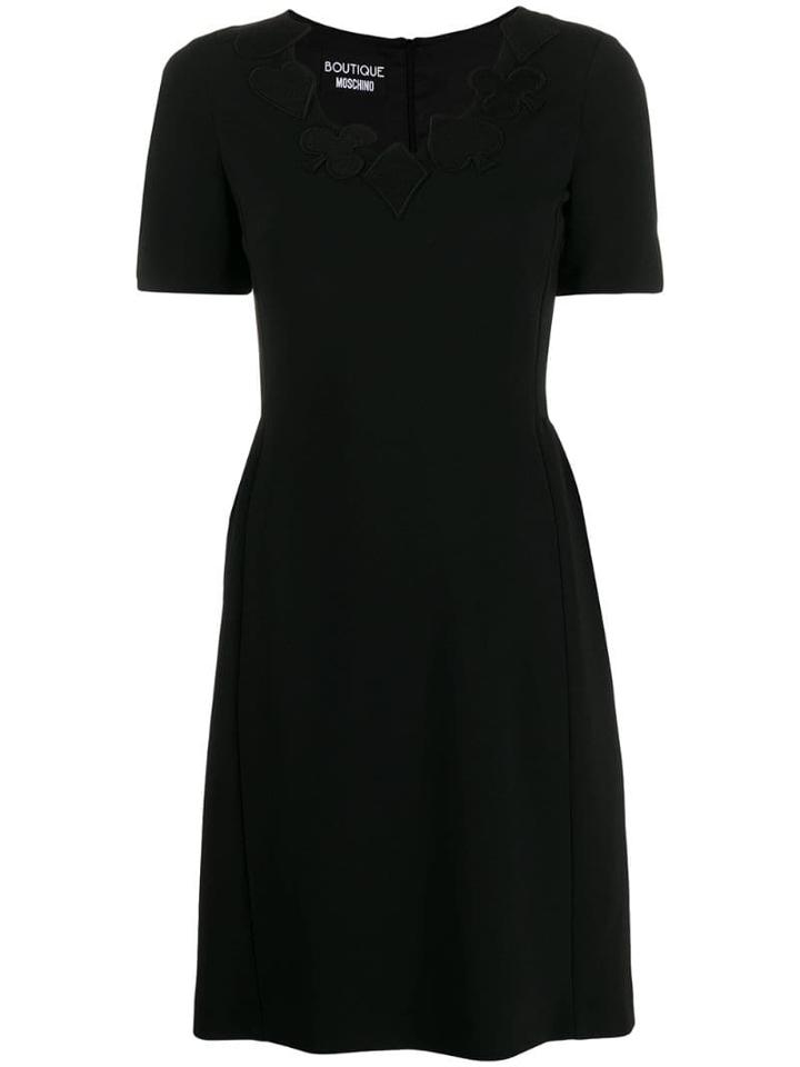 Boutique Moschino Card Patch Dress - Black