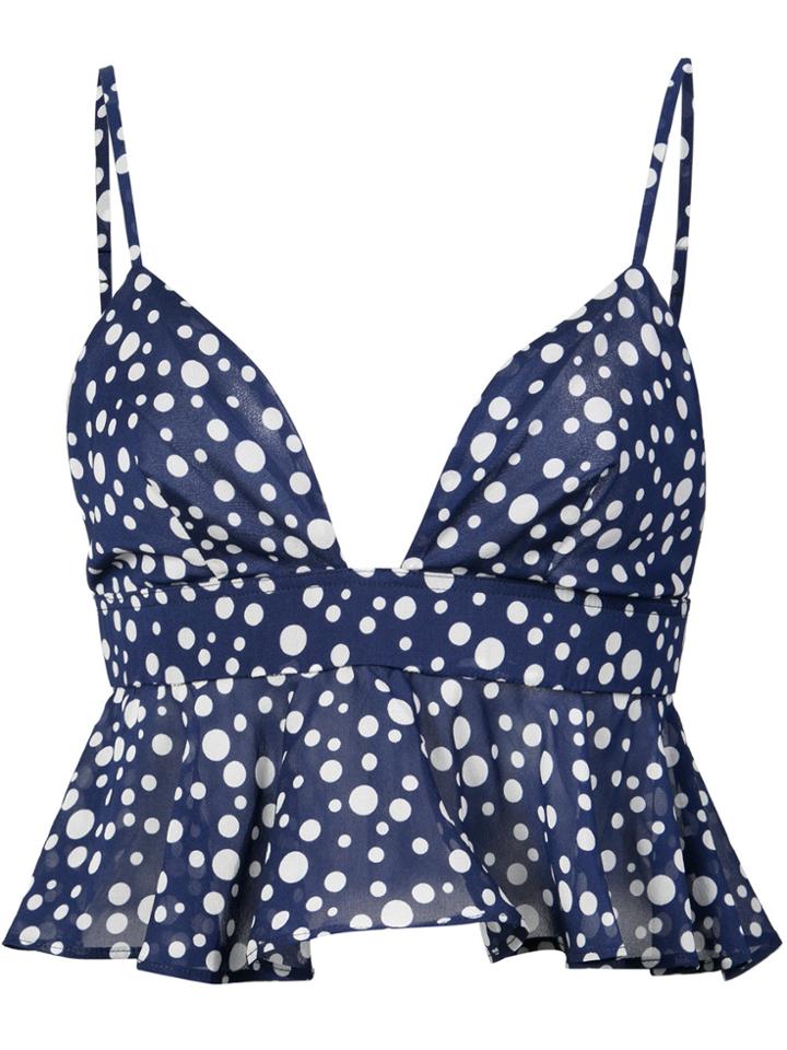 Morgan Lane Bubble Dot Coco Bra Top - Blue