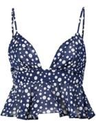Morgan Lane Bubble Dot Coco Bra Top - Blue
