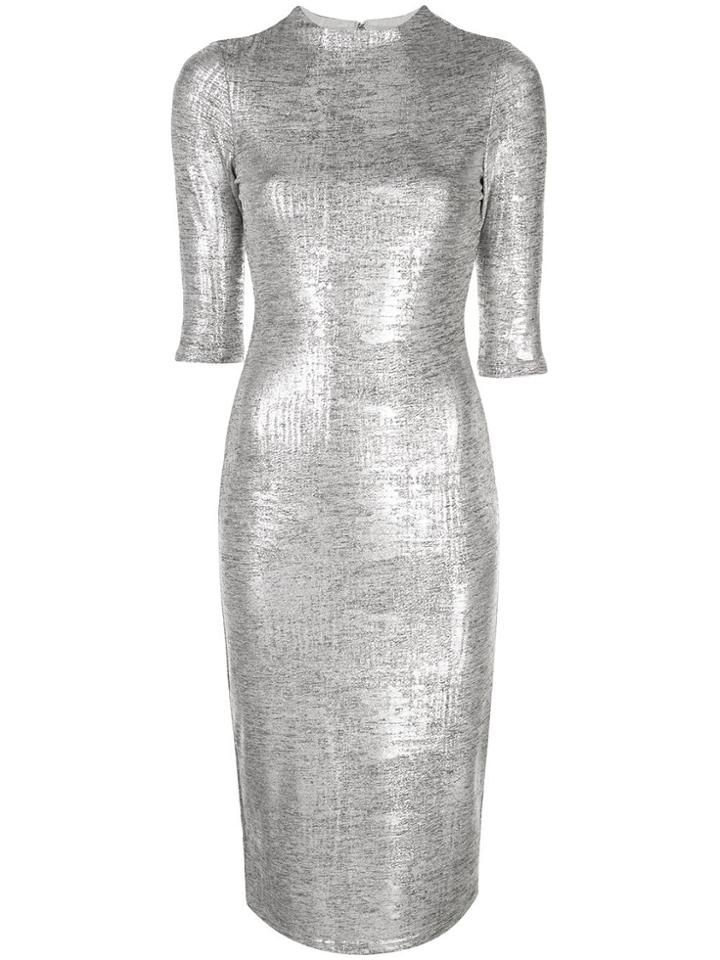 Alice+olivia Delora Fitted Dress - Silver