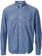 Bedwin & The Heartbreakers Contrast Stitching Denim Shirt, Men's, Size: 2, Blue, Cotton