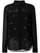 Michael Michael Kors Shirt With Paisley Embellishment - Black