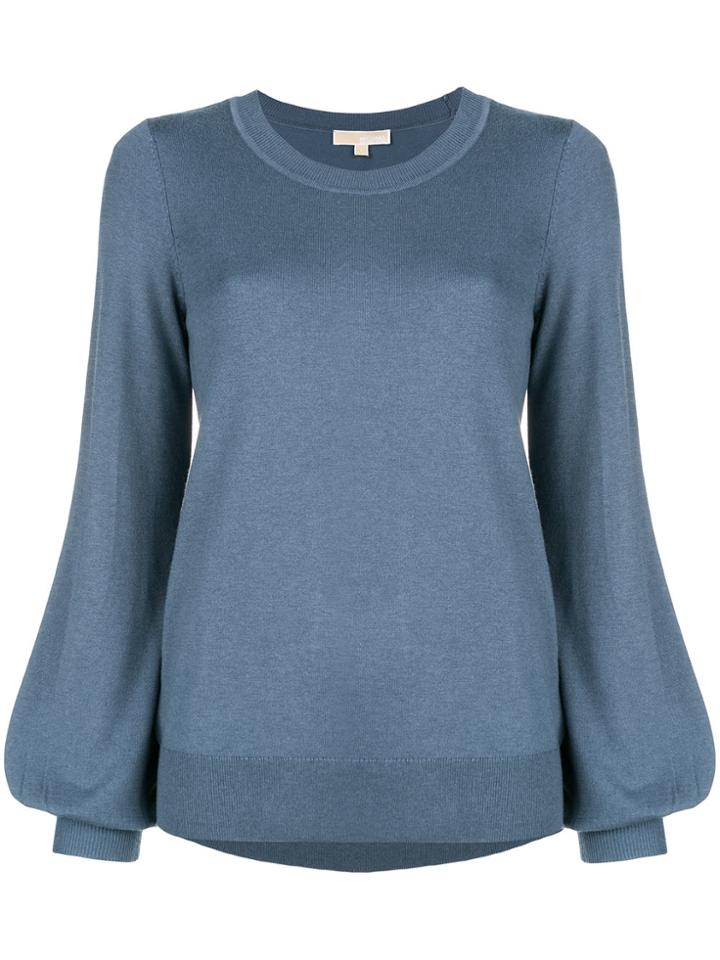 Michael Michael Kors Round Neck Knit Jumper - Blue