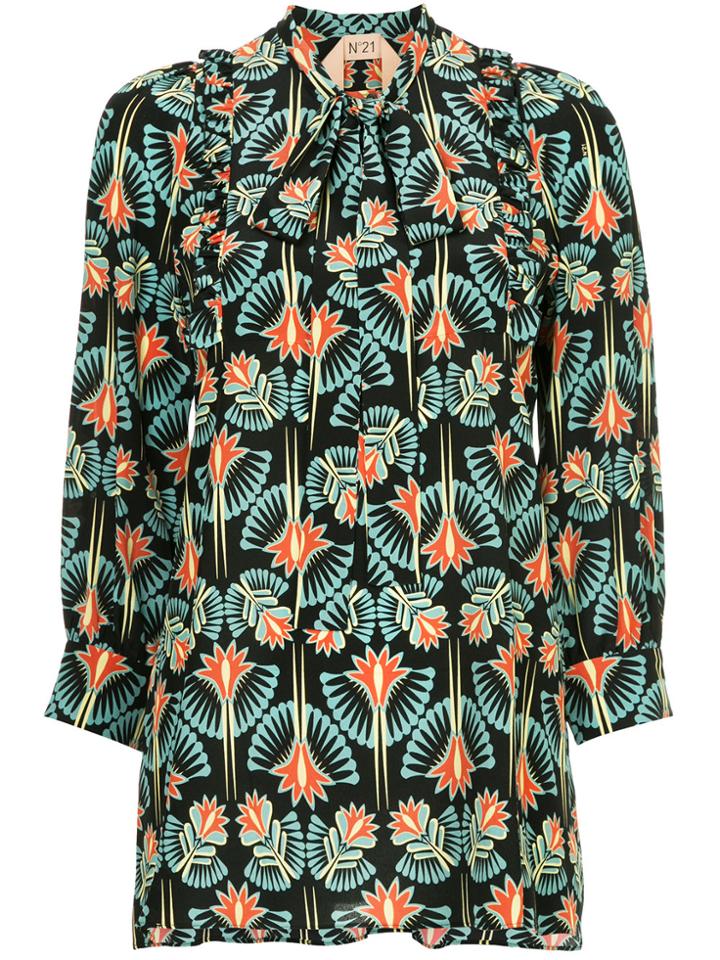 No21 Floral Patterned Blouse - Blue
