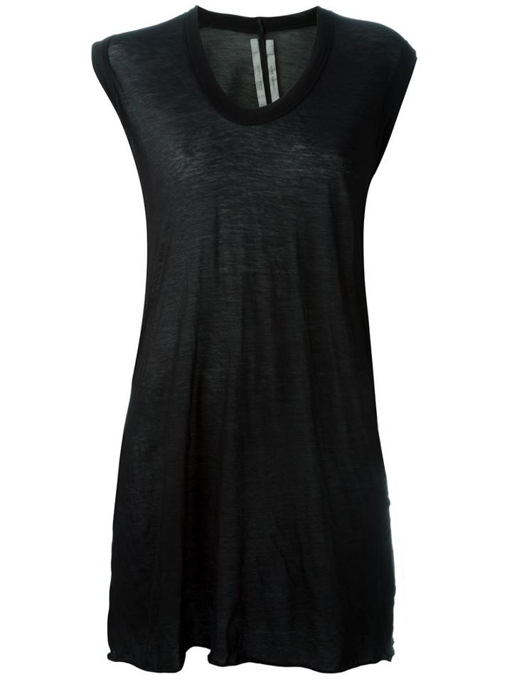 Rick Owens V Neck Sheer Tank Top