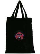 Jupe By Jackie - Embroidered Shopper Tote - Women - Silk Velvet - One Size, Women's, Black, Silk Velvet