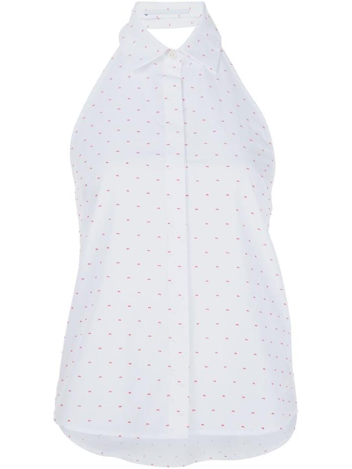 Rosetta Getty Sleeveless Shirt, Women's, Size: 2, Red, Cotton