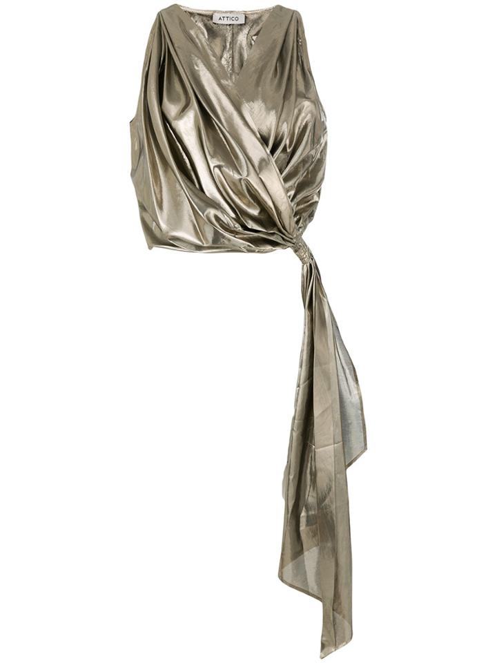 Attico Wrap Top - Metallic