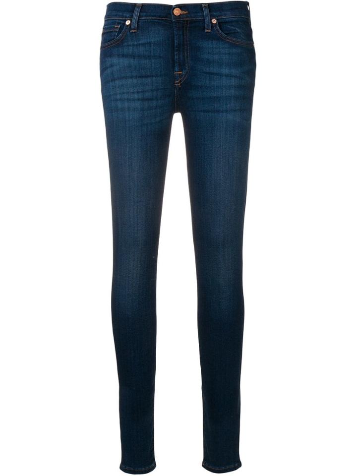 7 For All Mankind Illusion Luxe Starlight Skinny Jeans - Blue