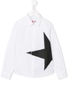 Msgm Kids Star Print Shirt, Boy's, Size: 10 Yrs, White