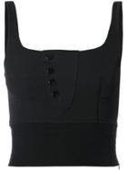 Alexander Wang Cropped Bodycon Top - Black