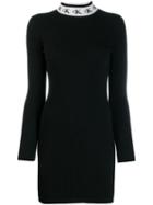 Ck Calvin Klein Logo Collar Dress - Black