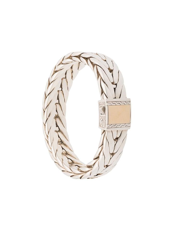 John Hardy Silver Modern Chain Extra-large Bracelet With 18k Yellow