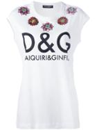 Dolce & Gabbana Embellished Tank, Women's, Size: 38, White, Plastic/polyester/resin/cotton