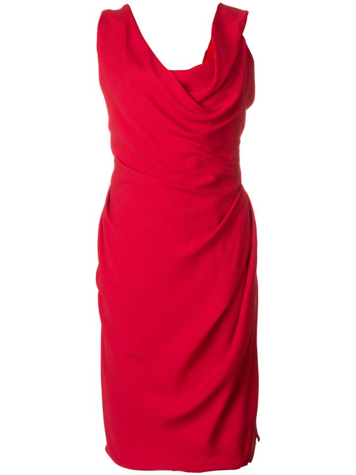 Vivienne Westwood Cowl Neck Dress - Red