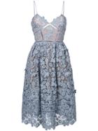 Self-portrait 3d Floral Azealea Dress - Blue