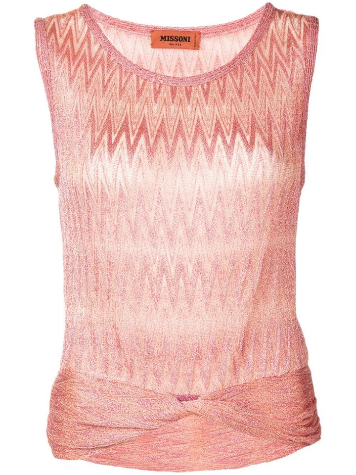 Missoni Glitter Ruched Top - Pink