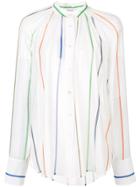 Derek Lam 10 Crosby Long Sleeve Gathered Button-down Blouse - White