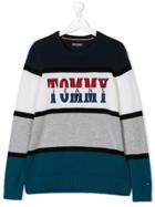 Tommy Hilfiger Junior Teen Logo Embroidered Jumper - Blue
