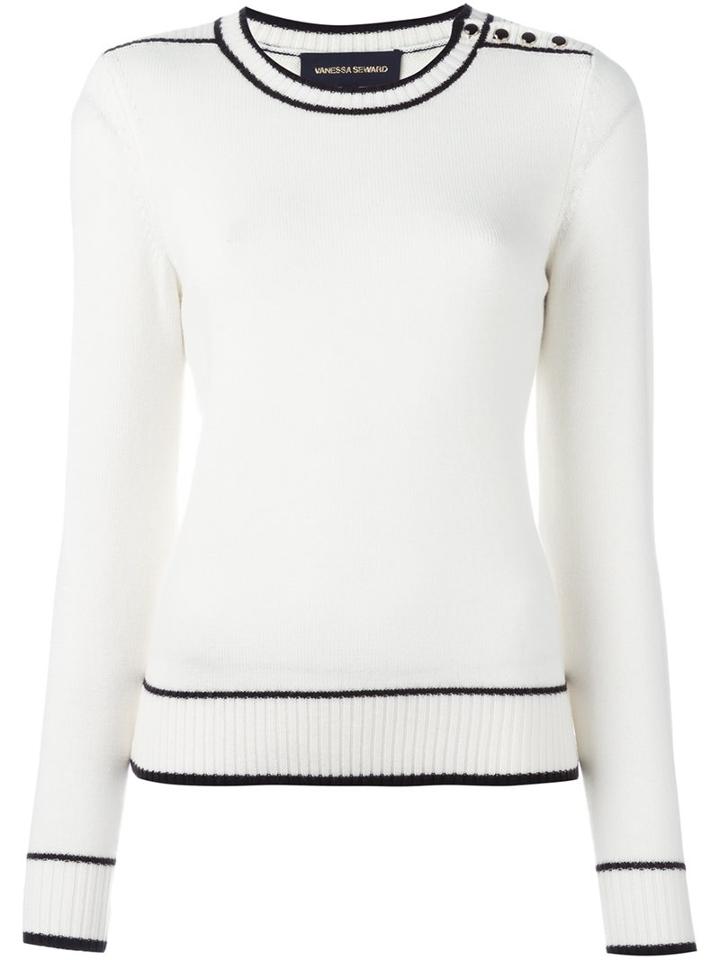 Vanessa Seward 'cora' Pullover, Women's, Size: 38, White, Merino