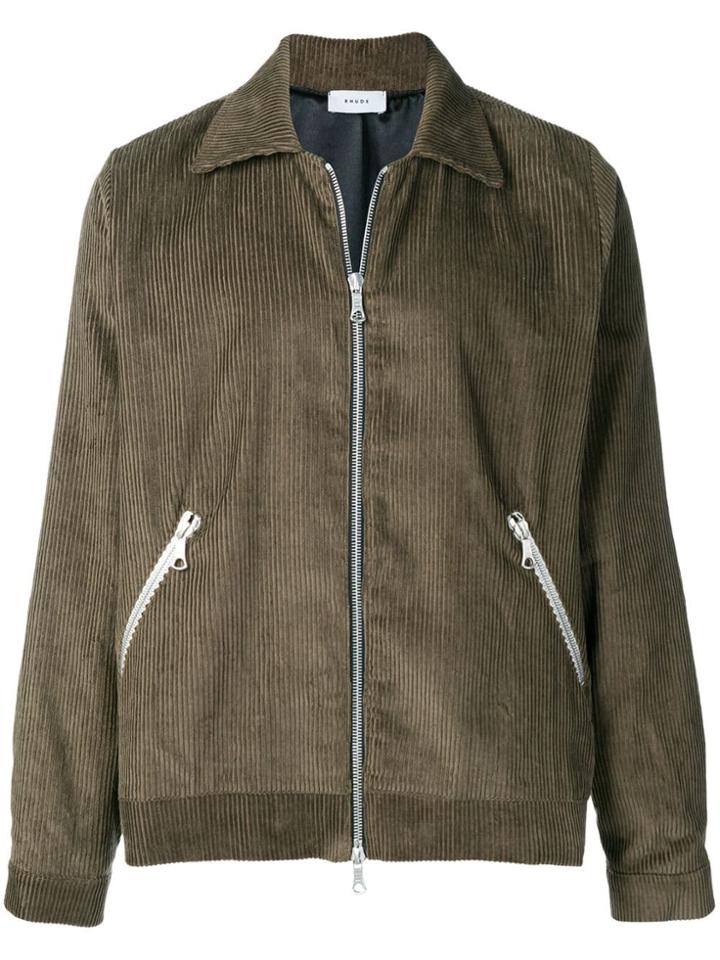 Rhude Corduroy Zipped Jacket - Brown
