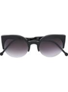 Retrosuperfuture 'lucia' Sunglasses, Women's, Black, Plastic