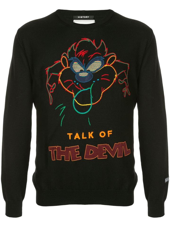 Iceberg 'talk Of The Devil' Jumper - Black