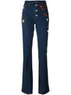 Sonia Rykiel Flared Jeans, Women's, Size: 40, Blue, Cotton/spandex/elastane/polyester/nylon