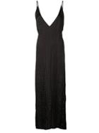 Uma Wang - Plunge Dress - Women - Linen/flax/viscose - S, Black, Linen/flax/viscose