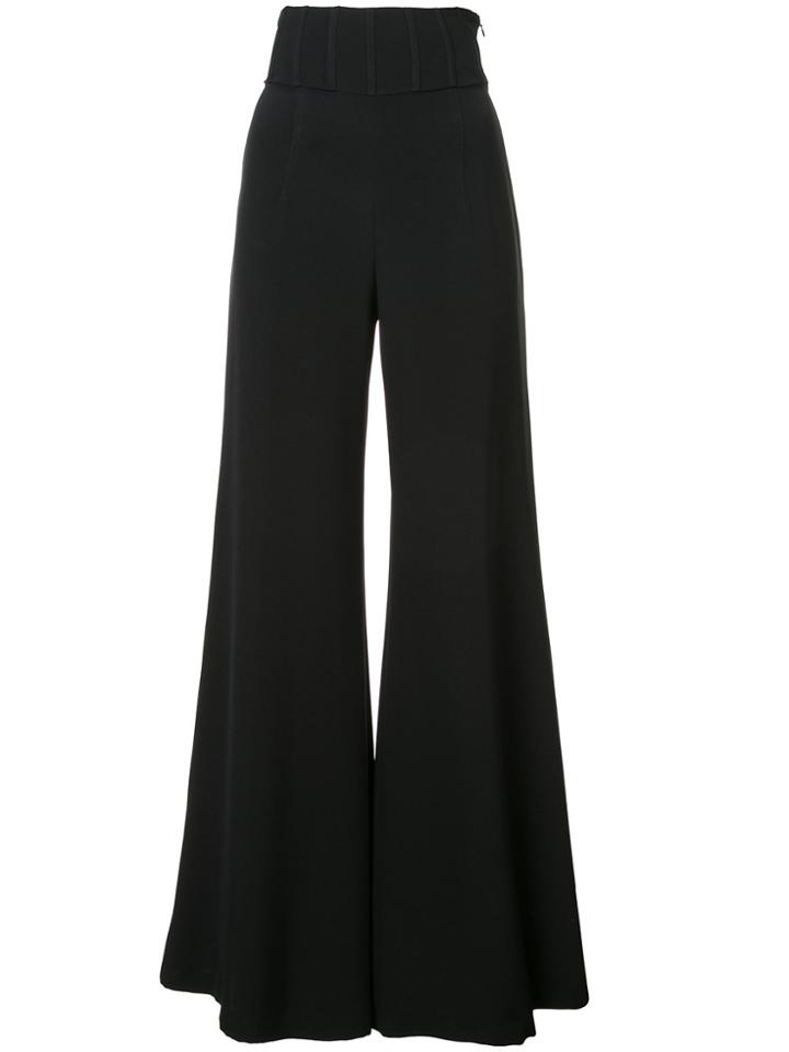 Cushnie Et Ochs Flared High Waisted Trousers - Black