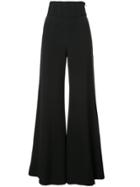 Cushnie Et Ochs Flared High Waisted Trousers - Black