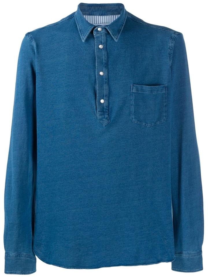 Jacob Cohen Long Sleeved Polo Shirt - Blue