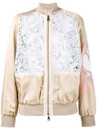 No21 Macrame Lace Bomber Jacket, Women's, Size: 38, Nude/neutrals, Viscose/polyester/cotton