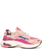 Premiata Colour Block Panelled Sneakers - Pink