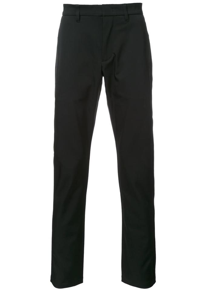 Kazuyuki Kumagai Slim Fit Trousers, Men's, Size: 1, Black, Polyester/triacetate