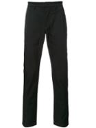 Kazuyuki Kumagai Slim Fit Trousers, Men's, Size: 1, Black, Polyester/triacetate