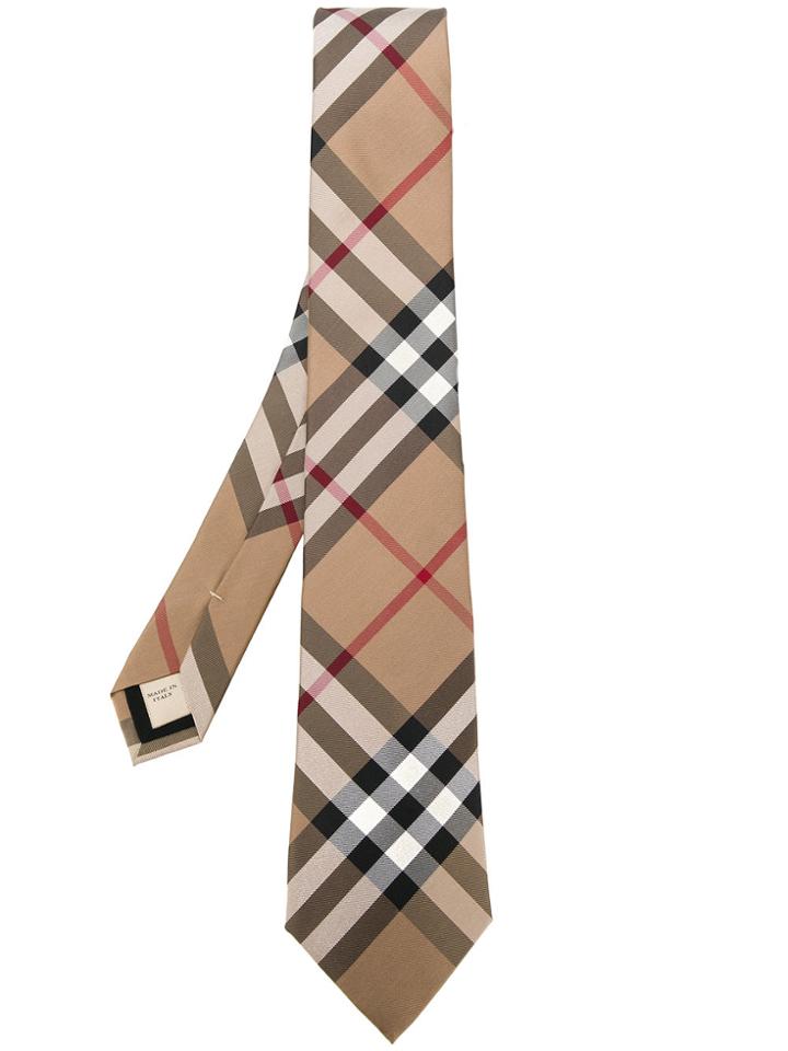 Burberry Haymarket Check Tie - Brown