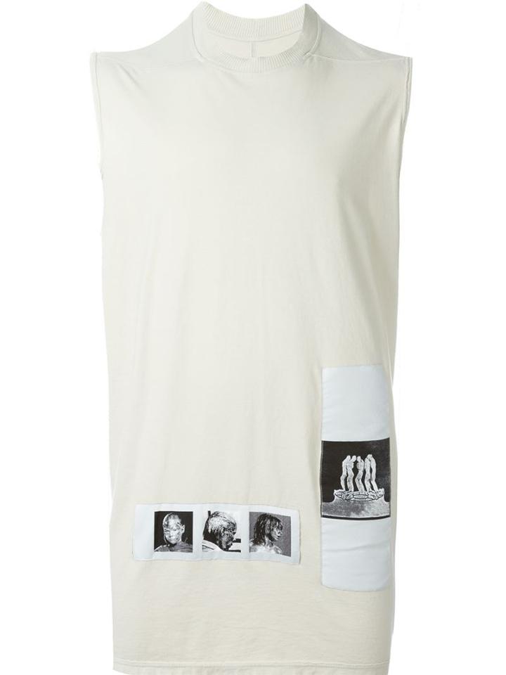Rick Owens Drkshdw Patch Detail Tank Top
