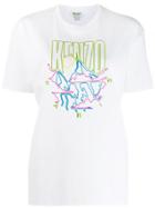 Kenzo Mountain Embroidered T-shirt - White