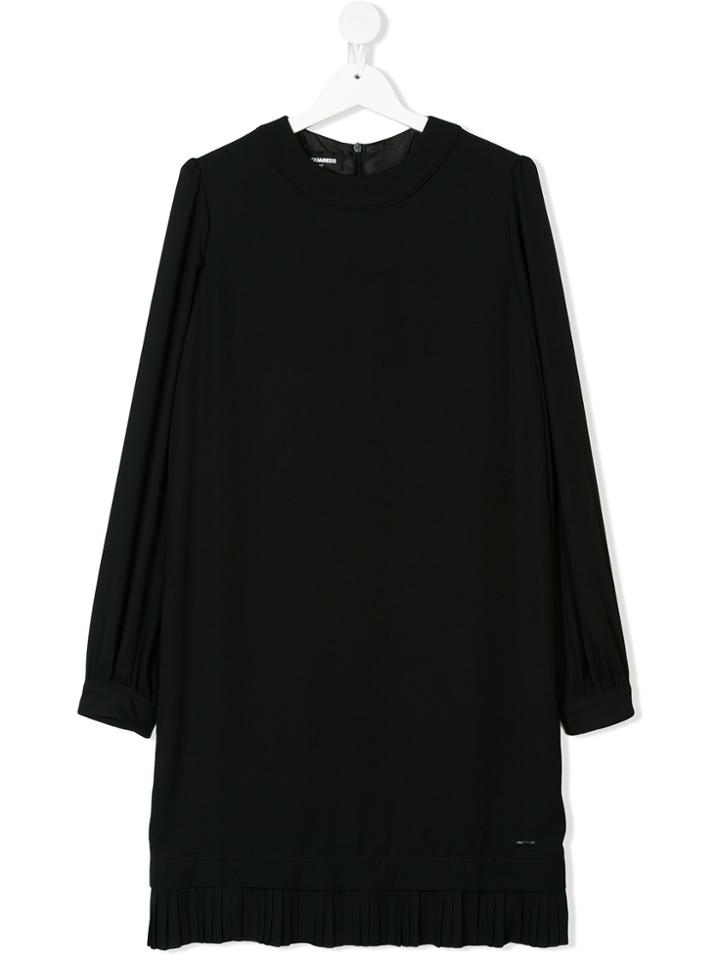 Dsquared2 Kids Teen Pleated Detail Dress - Black