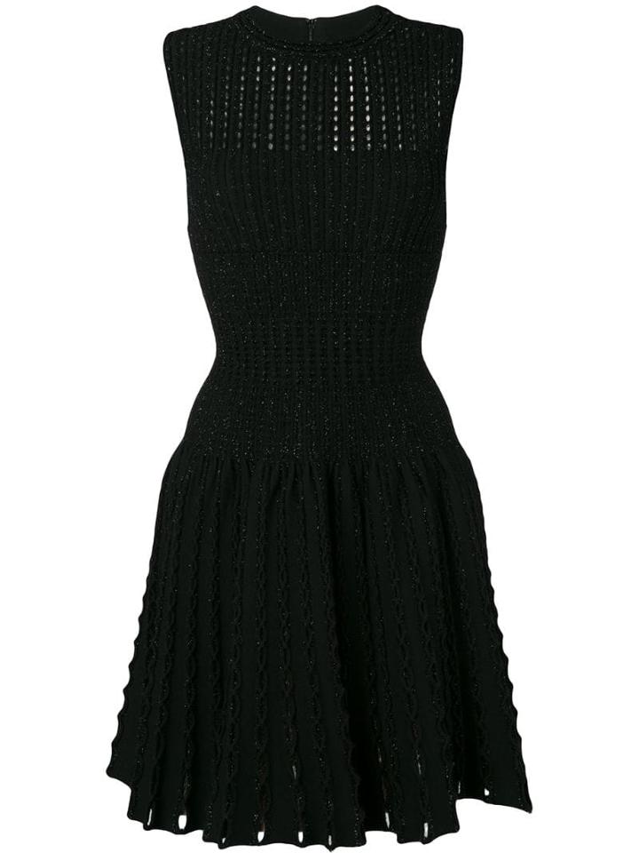 Alaïa Pre-owned 2000's Woven Skater Dress - Black
