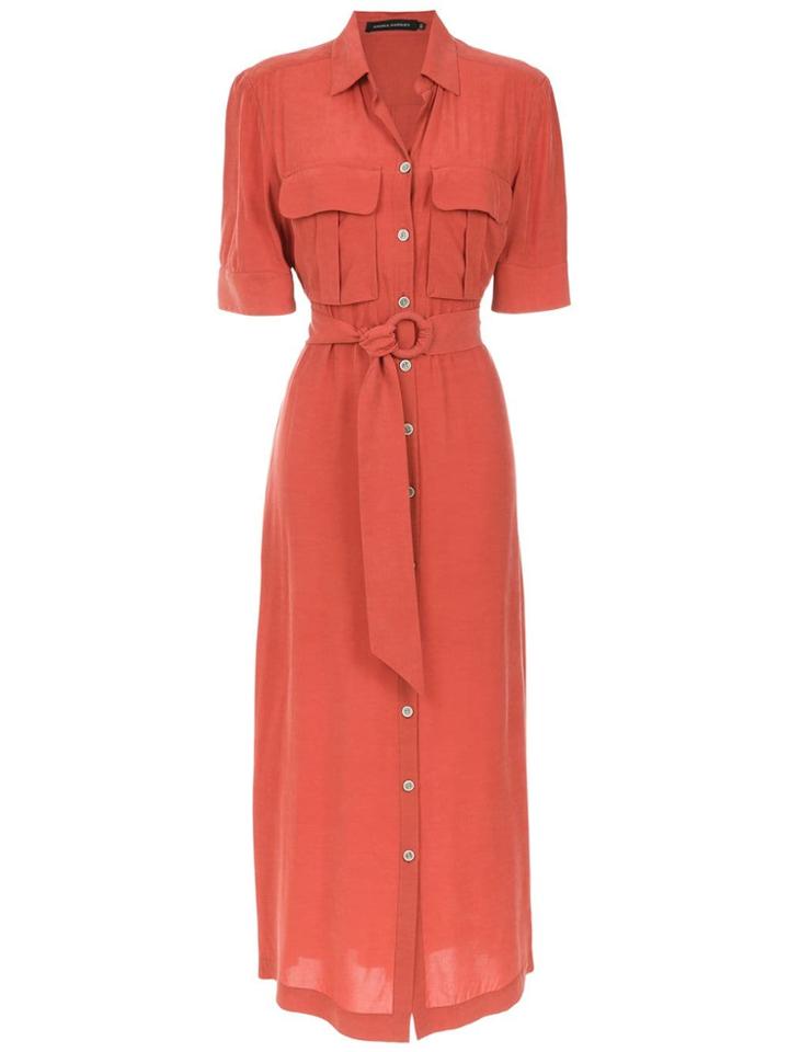 Andrea Marques Midi Shirt Dress - Orange