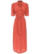 Andrea Marques Midi Shirt Dress - Orange