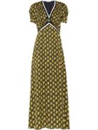 Miu Miu Floral Long Dress - Black