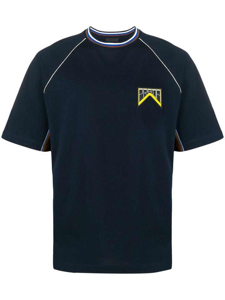 Prada Logo Patch T-shirt - Blue