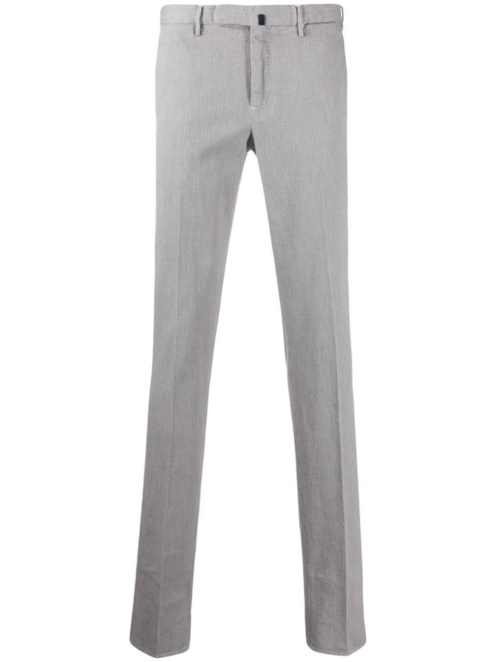 Incotex Patterned Tailored Trousers - Blue