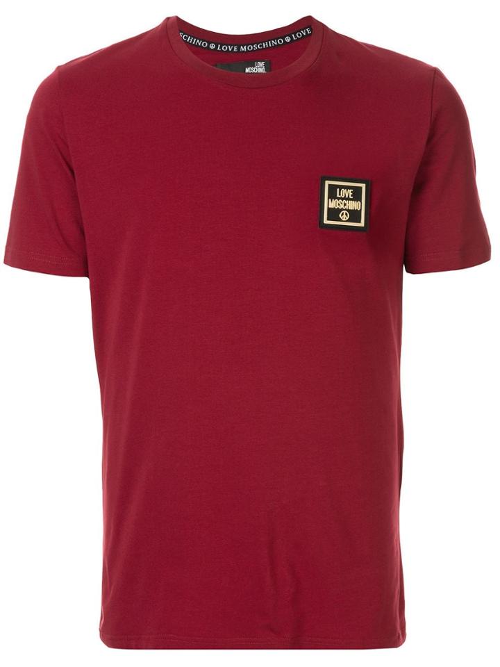 Love Moschino Gold Chest Plate T-shirt - Red