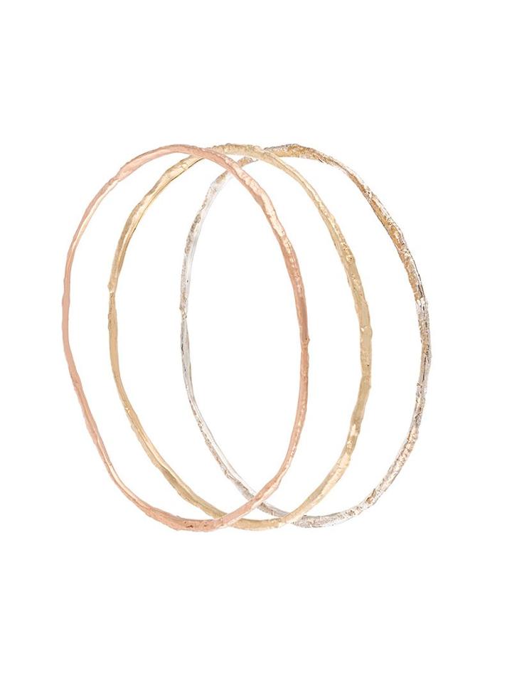Alice Waese Set Of Thin Bangles, Women's, Pink/purple